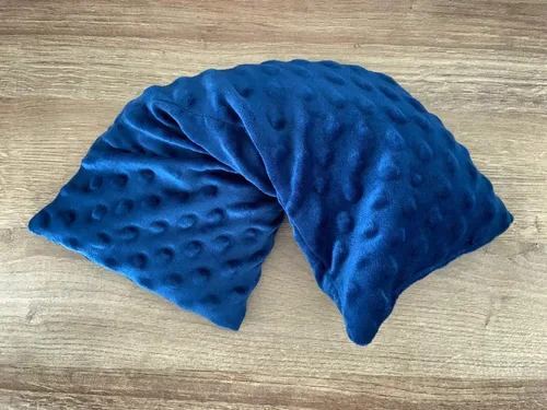 Vista 8 de Almohadilla térmica para microondas con aroma a lavanda para cuello y hombros, almohadilla térmica inalámbrica con peso, gran regalo de relajación