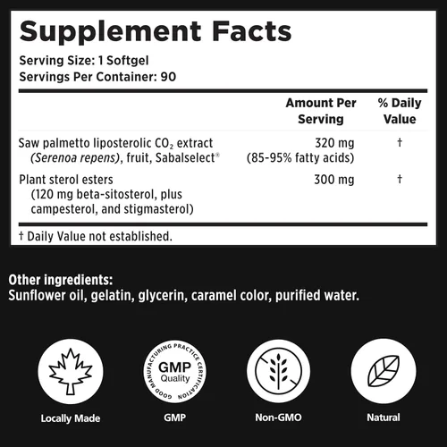 Vista 6 de Utiva Prostate Health - Fórmula natural para una función saludable y flujo de orina - Suplemento de próstata para hombres - Beta-sitosterol y palma