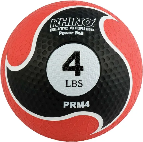 Vista 9 de Champion Sports Rhino Elite Medicine Ball – Textured Surface, Superior Grip, Hollow Synthetic Rubber for Consistent Bounce & Durability, Multiple