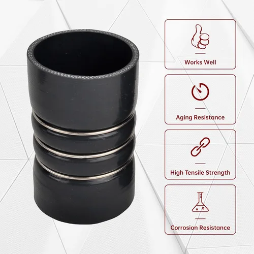 Vista 6 de Kit de abrazaderas de tubo de intercooler turbo CAC compatible con Ford 6.0L Powerstroke Diesel 2003-2007 (Negro)