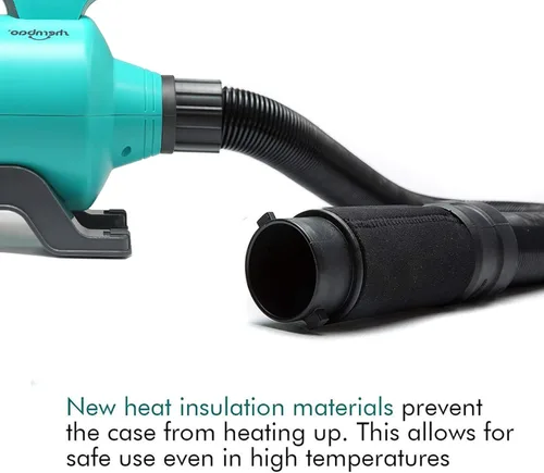 Vista 3 de Alta velocidad profesional para perros y mascotas, secado de pelo, secador, soplador 5.0HP (Super Cyclone) SHD-2600P (verde)
