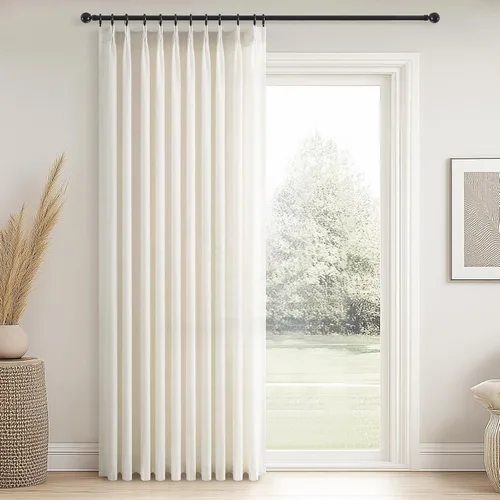 Vista 16 de Topfinel Cortinas de Lino Beige Blanco con Pliegues Pinzados para Dormitorio de 72 Pulgadas de Largo, Juego de 2 Paneles, Filtrado de Luz Semi