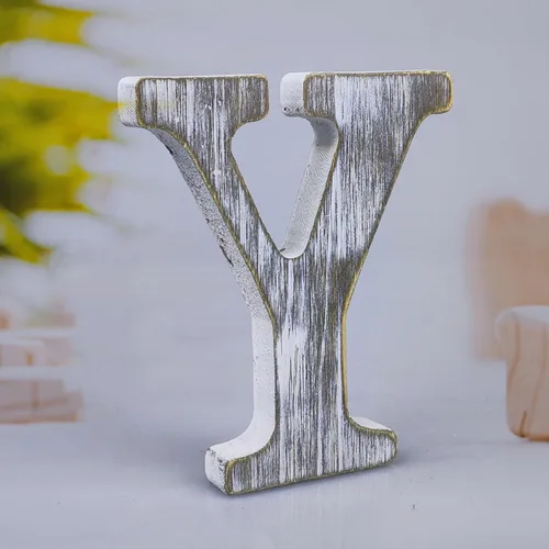 Vista 25 de Letras de madera rústica sin terminar de 6 pulgadas para decoración de pared, letras decorativas de pie en rodajas, decoración de tablero