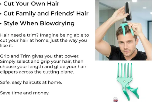 Vista 2 de La manera fácil de cortar tu propio cabello en casa Herramienta de corte de pelo de bricolaje para hombres Úselo con tus cortapelos para cortes