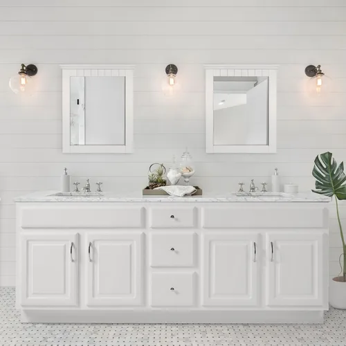 Vista 9 de Design House 541581-WHT - Espejo rectangular de pared con marco de madera tradicional, para sala de estar, dormitorio, baño, 24 pulgadas de alto x