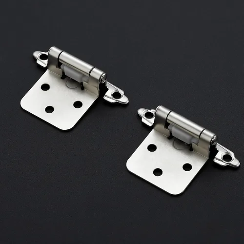 Vista 44 de Ravinte Paquete de 2 (1 pares) de bisagras superpuestas de gabinete de 1/2 pulgada, montaje facial semicerrante de cierre automático, accesorios