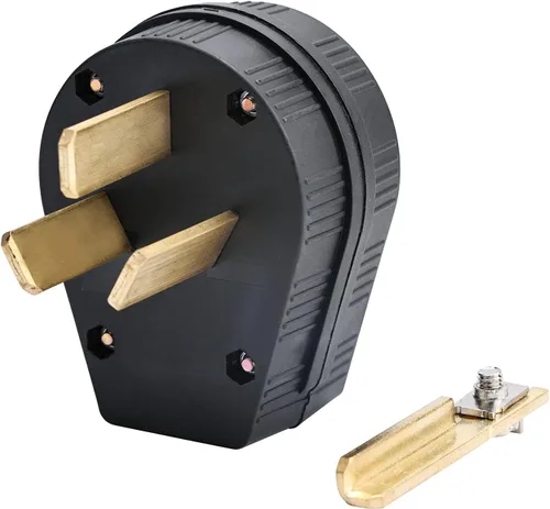 Vista 2 de STARELO Receptáculo de montaje empotrado NEMA 6-50R, 50A 250V 2 polos 3 cables con puesta a tierra de hoja recta, receptáculo de alimentación