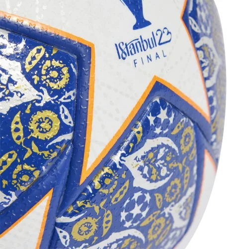 Vista 3 de adidas UCL Istanbul Pro Match Ball, TOP:BLANCO/TEAM ROYAL BLUE/SOLAR NARANJA/PLATA MET. INFERIOR: GO (HU1576)
