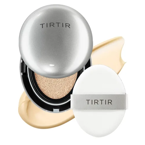 Vista 33 de [*Tamaño mini*] TIRTIR Aura Glow Silver Cushion Base de cojín coreana, (#13N Fair Ivory, 0.15 onzas líquidas)