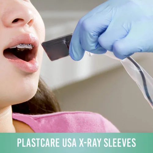 Vista 2 de Fundas de barrera desechables de plástico digital para sensor de rayos X (caja de 500) (8" x 1 3/8") por PlastCare USA