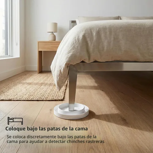 Vista 2 de Aspectek - Trampa para detectar e interceptar insectos de doble pozo. Trampa para chinche de cama. Paquete de 4