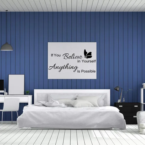 Vista 6 de 2 Sheets Vinyl Wall Quotes Stickers Ability Motivation Attitude Believe in Yourself Inspirational Saying Home Decals Quote Home Decor for Office