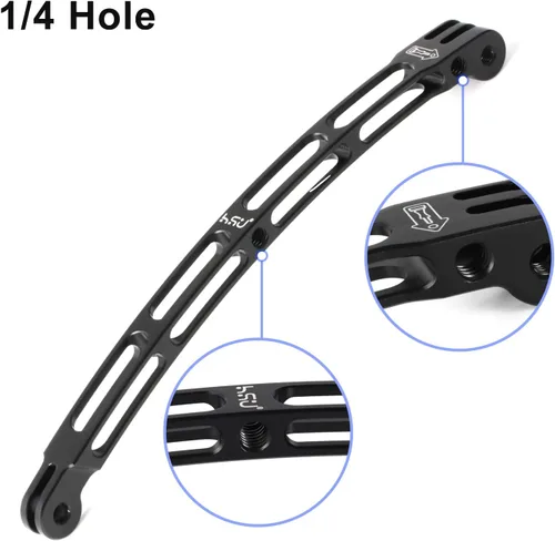 Vista 3 de HSU Kit de brazo de extensión curvado y adaptador de montaje de zapata fría, soporte de trípode de aluminio con orificio de tornillo 1/4-20