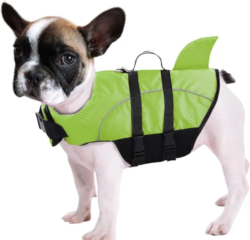 Vista 20 de Queenmore Chaleco salvavidas para gatos XXS, chaleco salvavidas para perros extra pequeño para nadar en barco, chaleco salvavidas ligero con asa