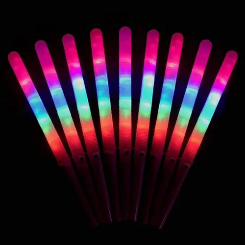 20 conos de algodón de azúcar, palitos de algodón iluminados, 8 patrones de colores LED intermitentes para fabricante de algodón de azúcar, palos de