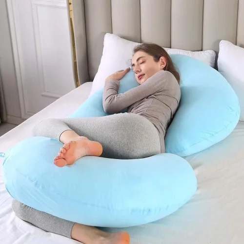 Vista 7 de yoyomax Almohadas de embarazo, almohada de maternidad de cuerpo completo, almohada de espuma viscoelástica para embarazo, con extraíble, almohadas