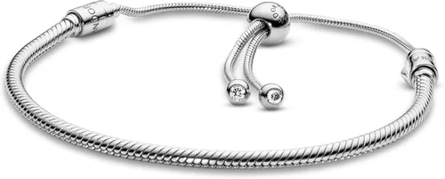PANDORA Pulsera deslizante de plata de ley Silicona