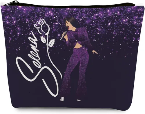 gfuhlre Bolsa de maquillaje para fanáticos de los cantantes, bolsa de aseo de viaje, bolsa de aseo para amantes de la música, regalo de letras de