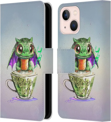 Vista 16 de Head Case Designs Officially Licensed Ruth Thompson Boba Tea Cup O Dragons Leather Wallet Case Compatible with Apple iPhone 7 Plus / 8 Plus