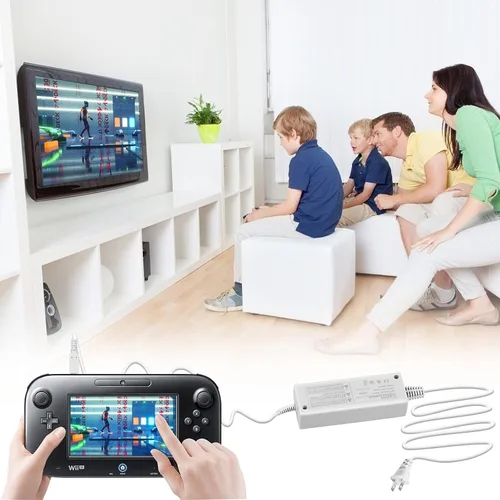 Vista 8 de Wii U Gamepad Charger, WII-U Gamepad AC Adapter Cable de carga para Nintendo Wii U Gamepad Controller