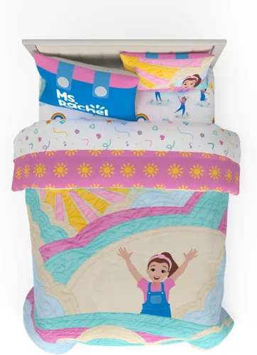 Vista 18 de Franco - Juego de ropa de cama coleccionable Nintendo Donkey Kong, 5 piezas, edredón reversible supersuave y juego de sábanas con funda