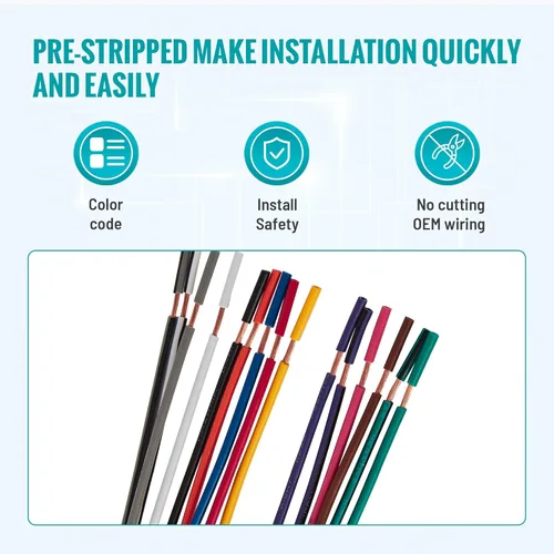 Vista 4 de NuIth Arnés de cableado estéreo con adaptador de antena para Dodge Dodge 2007-2015/Jeep 2008-2016/Chrysler 2004-2014 Upgrade Factory a Aftermarket