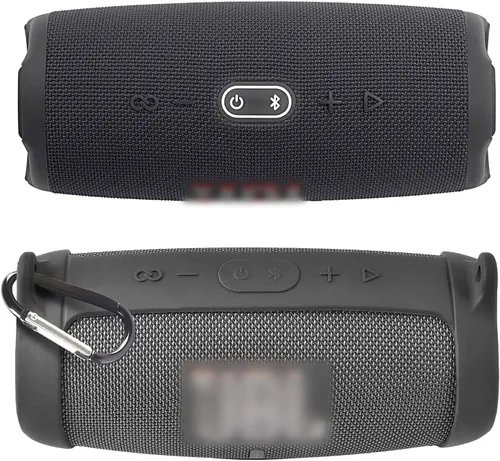 Vista 2 de Funda de silicona para JBL Charge 5, altavoz Bluetooth portátil impermeable, cubierta protectora de gel suave para viajes, funda de goma impermeable