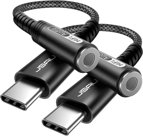 Vista 13 de JSAUX Adaptador USB C a conector de audífonos hembra de 6/64" (3.5 mm) para audio auxiliar, compatible con Samsung Galaxy S23, S23+, S23 Ultra, S22