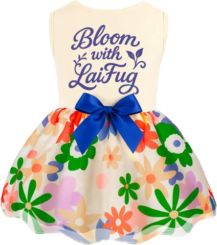 Vista 14 de Laifug Vestido para Perro Cachorro con Estampado Princesa Vestido para Perro Lindo para Fiestas (Rosa, XS)