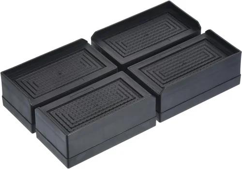 Vista 10 de uxcell Elevadores de muebles de 4.3 pulgadas, 4 elevadores de cama rectangulares ajustables para extensor para cama, escritorio, sofá, mesa, soporte