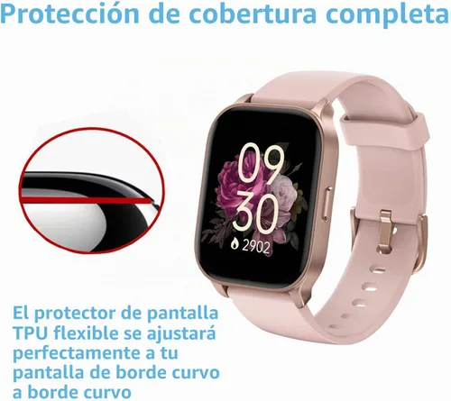 Vista 5 de Protector de pantalla compatible con TOOBUR IDW17 Smart Watch 2.01