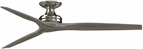 Vista 24 de Fanimation Spitfire DC Custom 64 inch Flush Indoor/Outdoor Ceiling Fan - Antique Graphite with Black blades