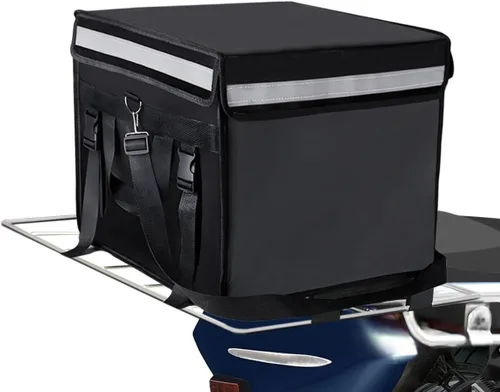 TooCust Bolsa Grande Aislada para Entrega de Alimentos con Base Fija y Marco Interno, L-17.7"x11.4"x13", Bolsa de Entrega de Pizza Comercial con