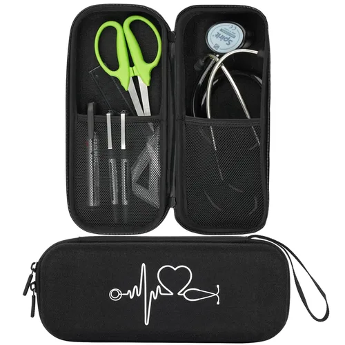 CDBXPRG Funda para estetoscopio 3M Littmann Classic III, bolsa para estetoscopio para ligero II S.E, cardiología IV, espacio adicional para