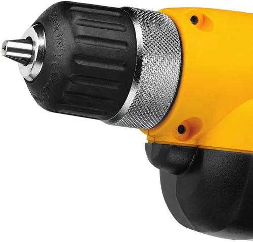 Vista 4 de Dewalt DWD110KR - Empuñadura de pistola de velocidad variable de 7 amperios, 0 a 2500 RPM, kit de taladro con cable de 3/8 pulgadas con mandril sin