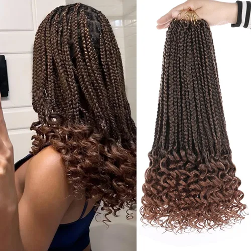 Vista 26 de Xtrend Paquete de 6 extensiones de cabello sintético de ganchillo de 10 pulgadas, sin nudos, sin nudos, 3 extensiones de cabello sintético bohemio
