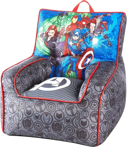 Vista 21 de Idea Nuova Disney Minnie Mouse - Puf de nailon para niños pequeños con ribete y asa superior de transporte, tamaño grande