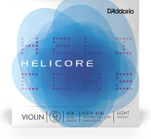 Vista 28 de D'Addario Helicore - Cuerda de violín de 4/4 de tamaño – Cuerda de titanio herida D – H313 4/4H – Cuerda en D solamente – Tensión pesada