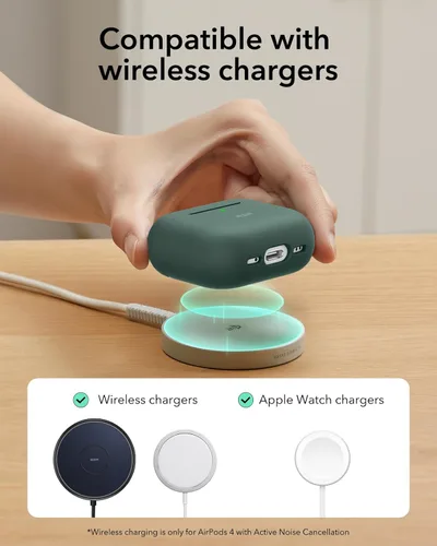 Vista 8 de ESR Funda para AirPods 4, Compatible con Apple AirPods 4 Funda (2024) (USB-C), Tapa Magnética, Cubierta de Protección Completa contra Caídas con Azul