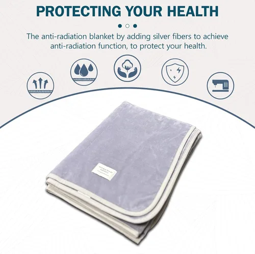 Vista 5 de NIULAFR Manta Faraday de 26 x 40 pulgadas, bloqueador de manta de protección EMF contra el contacto directo de WiFi mientras usas tu computadora