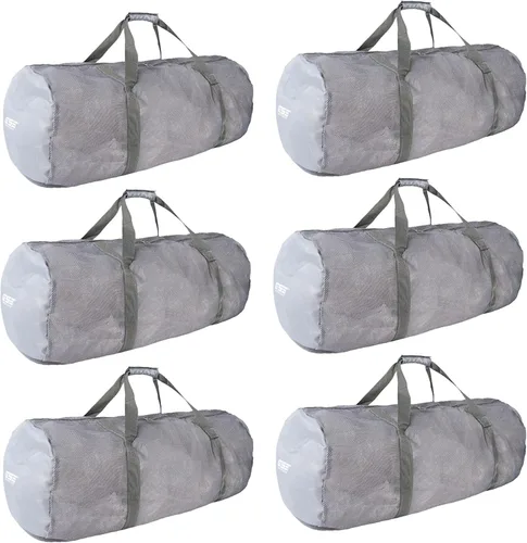 Vista 11 de Bolsa deportiva de malla grande de alta resistencia, color azul, bolsa seca, equipo de buceo, bolsa de buceo con cremallera. Ideal