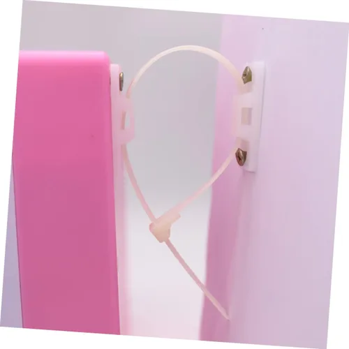 Vista 2 de BESTonZON Juego de 10 anclajes para muebles a prueba de bebés, kit de anclajes antipuntas para niños y niñas, correa de plástico blanco para muebles
