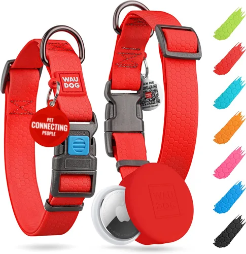 Vista 32 de WAUDOG Collar de Perro Impermeable – Collar Ajustable para Perros Grandes, Pequeños y Medianos – Collares de Perro de Servicio Pesado con Cierre