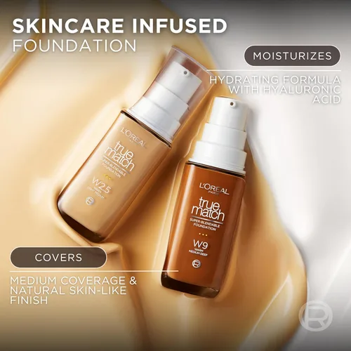 Vista 6 de L'Oreal Paris True Match - Base líquida supermezclable, maquillaje de base líquida de cobertura media, C0.5, ligero, 1 onza líquida
