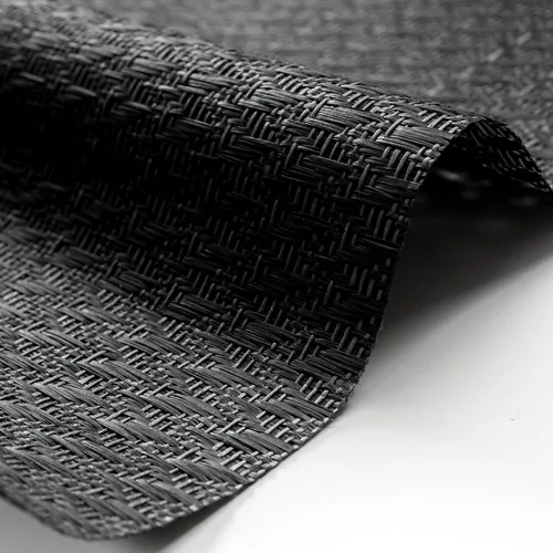 GoDear Design Papel tapiz negro de fibra de hierba para dormitorio, papel de pared texturizado para remodelación del hogar, 23" An x 96" L, papel