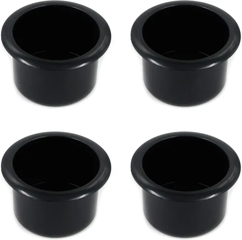 Vista 5 de T Tulead 4 portavasos, sofá, plástico, portavasos, mesa de barco, soporte de taza negro, 3.39 pulgadas de diámetro