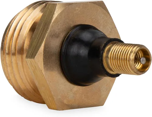 Vista 2 de Camco Enchufe de Soplado de Latón para RV - Herramienta Esencial para Acondicionar tu RV para el Invierno - Construcción de Latón de Alta