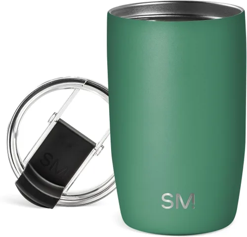 Vista 48 de Simple Modern Taza de café de viaje Tumbler con tapa abatible Reutilizable, aislada, de acero inoxidable, taza de café helado Cold Brew, termo