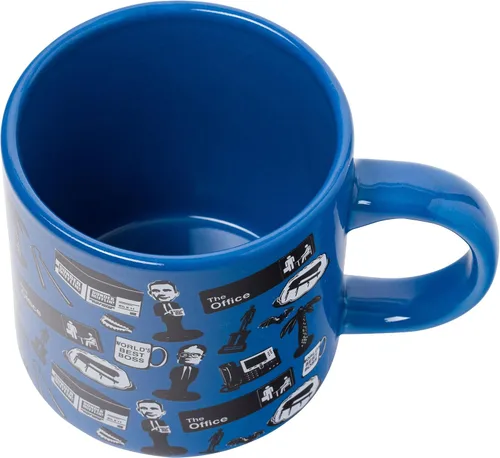 Vista 5 de Silver Buffalo The Office Icons and Logo - Paquete de 2 tazas de cerámica, 13 onzas