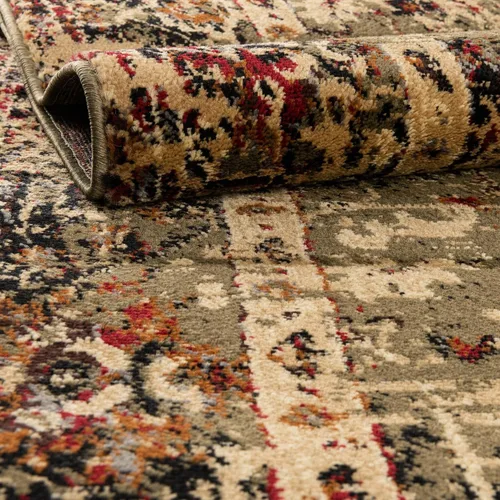 Vista 5 de Unique Loom Saturn Collection - Alfombra de área - Ion (2' 2" x 5' 1" camino, verde/beige)